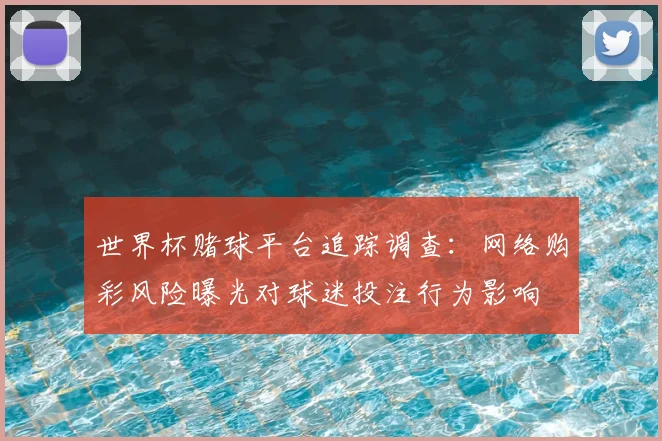 世界杯赌球平台追踪调查：网络购彩风险曝光对球迷投注行为影响